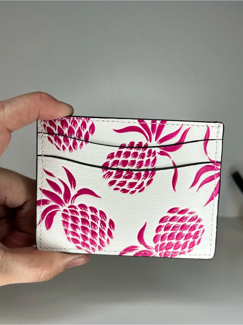 kate spade Morgan Flap Chain Wallet Crossbody with Pink Pineapples